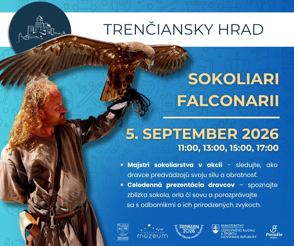 Letné soboty na hrade - sokoliari falconarii 5.9.2026 - Trenčiansky hrad