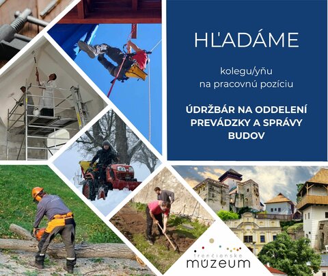Voľné pracovné miesto:  „ÚDRŽBÁR NA ODDELENÍ PREVÁDZKY A SPRÁVY BUDOV“