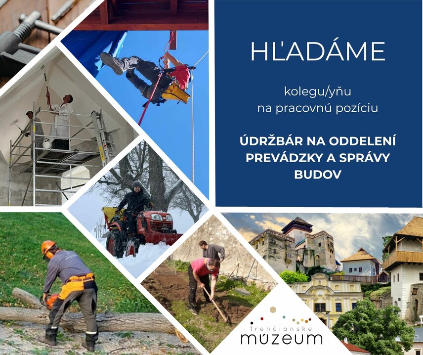 Voľné pracovné miesto:  „ÚDRŽBÁR NA ODDELENÍ PREVÁDZKY A SPRÁVY BUDOV“